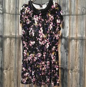 Dark Floral Velvet Dress